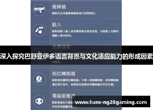 深入探究巴舒亚伊多语言背景与文化适应能力的形成因素